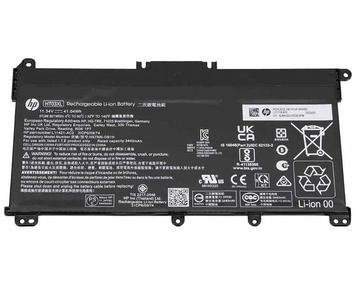 HP Laptop Battery HT03XL  3600mAh 11.4V 3 Cell
