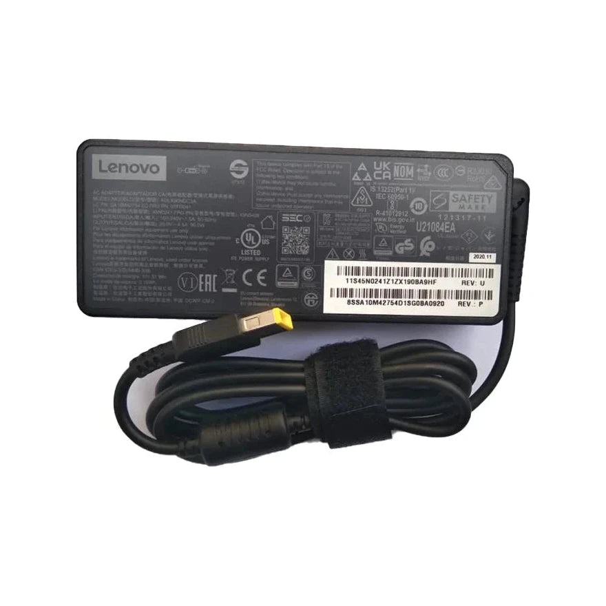 Lenovo Laptop Charger Original 90W 20V Rectangular Pin Adapter